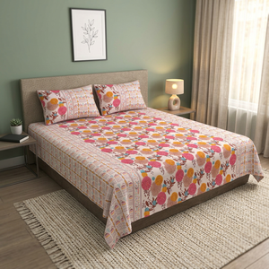 Parure de lit en coton imprimé déstockage, respirante toutes saisons, drap et taie d'oreiller pour usage domestique - Product Image 2