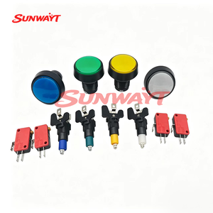 Interruptores LED Redondos Planos de Plástico de Alta Calidad de 12V y 37mm, Botón Pulsador Iluminado para Máquinas de Juegos Arcade - Product Image 5