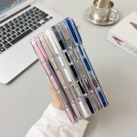 Pour étui iphone Vente en gros Simple étui transparent en TPU et PC Couverture de téléphone magnétique de haute qualité