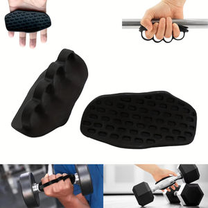 Weight Lifting Grips, Workout <b>Gloves</b>, Flexible Hand Protection for <b>Men</b> Women, Gym Grips <b>Fingerless</b>, Pull up Grips - Product Image 6