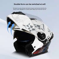 CL Modèle UM109 Motocross Double Lentille Flip-Up Full-Face Casque de Moto ABS DOT Certifié Nouveau Double D Fermeture Hommes Femmes