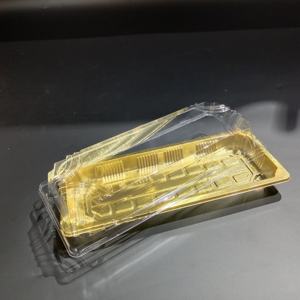 Fournisseur d'usine <span class=keywords><strong>Plateau</strong></span> à sushi en plastique PET Boîte de boulangerie en forme de rectangle Récipient alimentaire pour sushi Chocolat Bonbons Gâteau Cookie Blister - Product Image 2