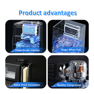 Mesin Pembuat Es Komersial 24 Jam dengan 36 Batang Es Batu Mesin Pembuat Es Berdiri Bebas LCD untuk Rumah Bar Luar Ruangan Hotel - Product Image 6