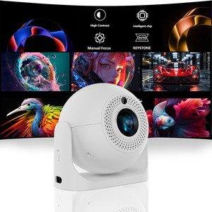 Projecteur portable 1280x720P, mise au point automatique intelligente, WiFi 2.4G 5G, design sphérique compact pour chambre à coucher, camping, divertissement - Product Image 3