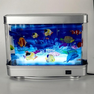 Pequeña <span class=keywords><strong>Luz</strong></span> de <span class=keywords><strong>pez</strong></span> electrónica LED Artificial para la decoración de la noche del hogar pecera de rocalla en forma de rectángulo para la sala de estar - Product Image 2