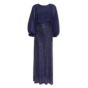 Robes Maxi de Luxe Africaines pour Femmes, Voile Perlé Élégant, Haut en Mousseline Pailletée, Tenues de <span class=keywords><strong>Soirée</strong></span> Longues et Sexy - Product Image 5