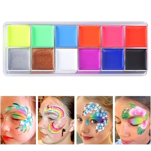 Paleta de maquillaje de Halloween Lezhuang, superventas, colores de aceite brillantes a base de agua para <span class=keywords><strong>tatuajes</strong></span> faciales, suministros de <span class=keywords><strong>pintura</strong></span> corporal para fiestas artísticas - Product Image 3
