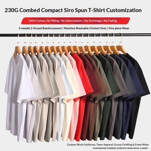 T-shirt ample vintage 230g, design vierge, couleur unie, respirant, manches courtes pour homme et femme - Product Image 2