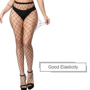 Prêt à expédier bout renforcé haute élastique noir résille sans couture collants <span class=keywords><strong>sexe</strong></span> sans couture mode collants collants bonneterie filles - Product Image 3