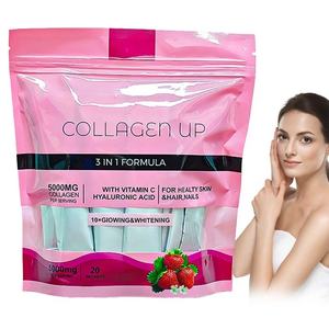 5000MG di Collagene per Porzione con Vitamina C e Acido Ialuronico per Pelle, Capelli e Unghie, <span class=keywords><strong>Formula</strong></span> 3 in <span class=keywords><strong>1</strong></span> per Luminosità e Sbiancamento - Product Image 1