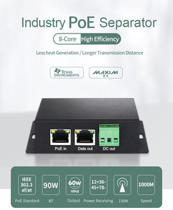 Tincam 60W 12V công nghiệp bị cô lập Gigabit PoE Splitter Công suất cao Điện áp đầu ra PoE Power Module PoE chuyển đổi - Product Image 3