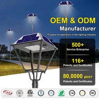 Farola Solar Moderna Clásica de Aleación de Aluminio de 15 W y 3,2 V, Impermeable IP65, de Alto Brillo, para Jardín y Calle