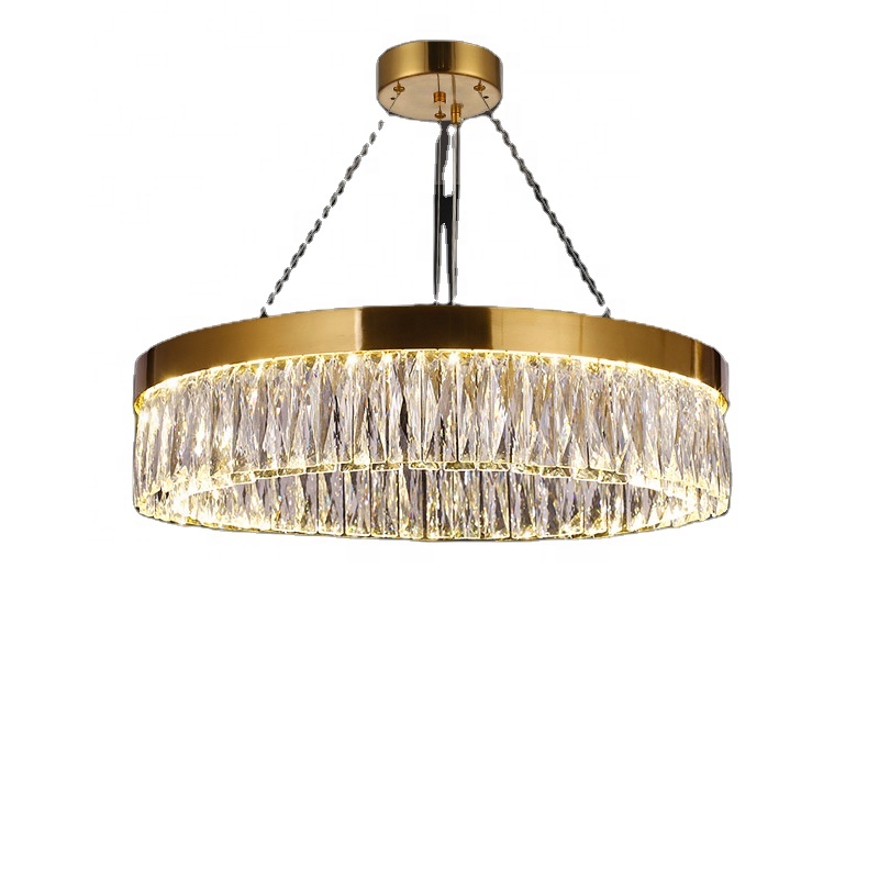 Роскошная круглая хрустальная люстра в скандинавском стиле, современное интерьерное украшение для дома, подвесное освещение для гостиной