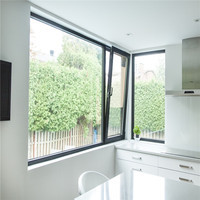 Modernes Minimalistisches Aluminium-Legierungs-Dreh-Kipp-Fenster mit Gehärtetem Glas Schallisolierung Wärmeisolierung Thermische Isolierung