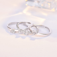 Juego de Anillos Apilables Desmontables 3 en 1 Clover Open, Anillos Apilables, Regalo de Navidad para Influencers y Mejores Amigas