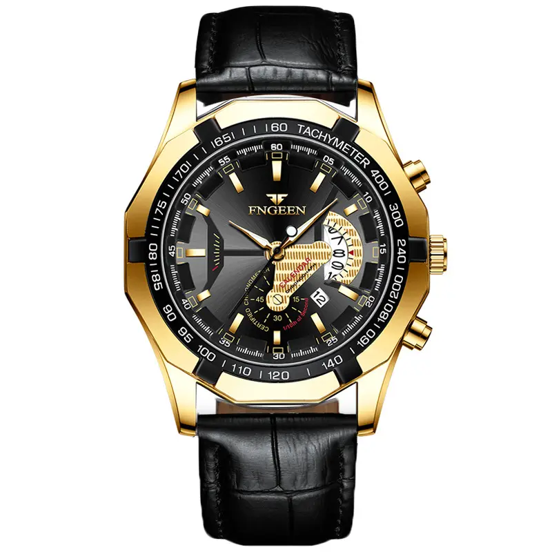 Luxury high-end watch fashion trend oversized calendar steel strap men's watch