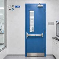 Porte coupe-feu en acier peint RAL sur mesure avec cadre de base galvanisé pour l'installation de la protection incendie dans les hôtels et appartements