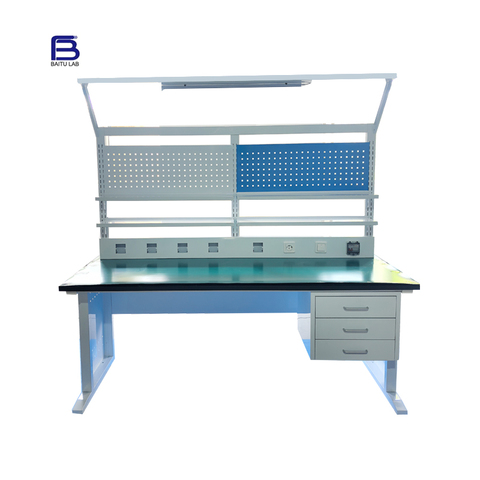 Laboratory Heavy Duty ESD Workbench Steel Frame Anti-Static Surface Workshop Electronics PCB Testing