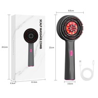 Nouvelle Brosse de Massage Électrique Domestique pour le Cuir Chevelu, Peigne de Drainage à Lumière Rouge Anti-Chute, Soin Capillaire, Peigne de Toilettage Multifonctionnel