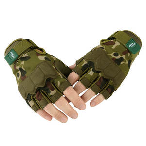 Fashionable Woodland Half <b>Finger</b> Camouflage Tactical Shooting <b>Gloves</b> Sports GYM <b>Gloves</b> - Product Image 1