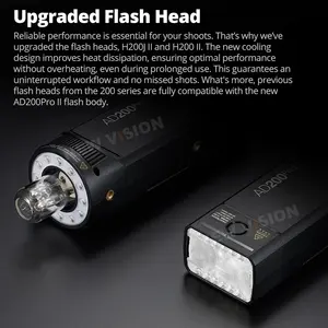 แฟลชพกพา <span class=keywords><strong>Godox</strong></span> AD200ProII TTL 2.4G ไร้สาย ใช้งานร่วมกับกล้องฟูจิและโอลิมปัส - Product Image 2