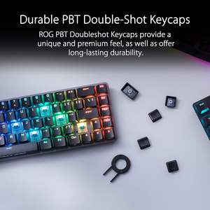 Teclado Mecánico Inalámbrico RGB para Juegos ROG Falchion Nx 65%, Anti-Ghosting, Modo Dual, Interruptores Lineales Rojos ROG NX, PBT Doble - Product Image 3