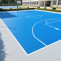 Revêtement de sol synthétique liquide en caoutchouc acrylique multi-sports pour terrain de basketball extérieur, écologique et amortissant, à prix abordable