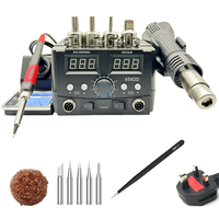 Station de soudage numérique LED 750W avec pistolet à air chaud, station de retravaillage, fer à souder pour téléphone portable, PCB et soudage BGA 8582D