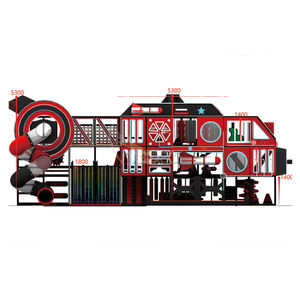 Aire de jeux intérieure sur le thème de l'hélicoptère personnalisée pour les enfants, équipement de jeu doux commercial avec toboggans et zones d'escalade - Product Image 2