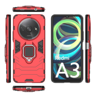 Coque antichoc en plastique dur mince avec porte-anneau coque arrière de protection complète pour Xiaomi Redmi A3 4G