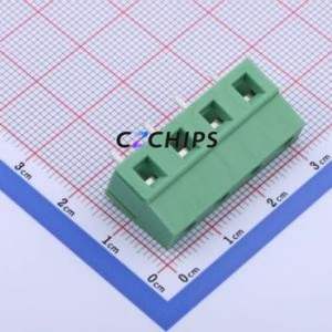 DB128V-7.5-4P-GN-S Screw Terminal Block P=7.5mm Connector ( Construction: 1x4P )( Pitch: 7.5mm )( Color: Green ) - Product Image 1
