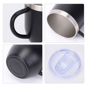 แก้วมัคสแตนเลสสตีลเก็บความร้อนความเย็น ขนาด 12 ออนซ์ ลายโลโก้ตามสั่ง พร้อมฝาปิด - Product Image 3