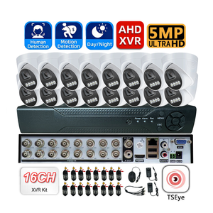 Kit de Cámara Analógica de 16 Canales, Sistema DVR XVR AHD, 5MP, Visión Nocturna a Todo Color, Filtro de Corte IR, Cambio Automático, Aplicación TSEye, Visualización Remota, OEM para el Hogar - Product Image 1