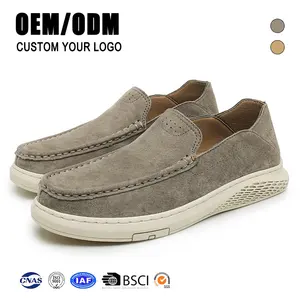 Wholesale British Comfortable Shoes Suede Leather Loafers Shoes Men's Driving Shoes 1 Foot Loafers