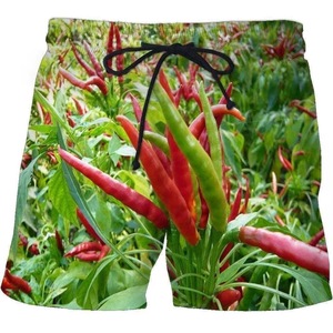Pantalones cortos con estampado 3D de Bai Cai Chili: pantalones cortos para hombre de secado rápido, transpirables, modernos, versátiles y cómodos - Product Image 3