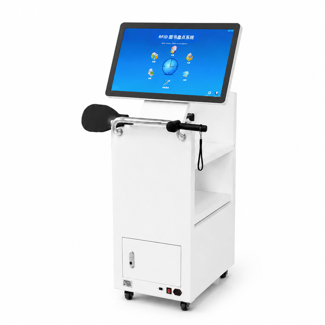Smart RFID Library Inventory Kiosk Self Service Book Tracking System for Library Management RFID Book Scanner Station