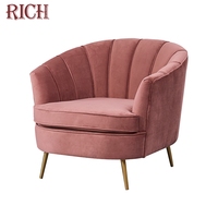 Fauteuil de détente moderne, canapé simple de luxe, tissu en velours, fauteuil d'appoint, salon, hôtel, hall, bureau, événement de mariage