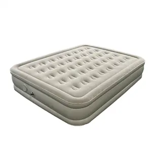 one-key automatic inflatable elevated air mattress bed queen sized raised airbed for camping, outdoor, home, travel