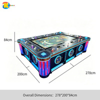 Machine d'arcade de pêche à monnayeur pour 10 joueurs, table de jeu vidéo de pêche, équipement de divertissement pour solutions 3D FEC
