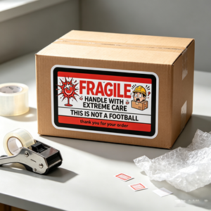 Etichette Adesive Fragile per Spedizioni in Rotolo, 3x2 Pollici, con Disegni di Bicchieri di <span class=keywords><strong>Vino</strong></span>, per Imballaggi E-commerce - Product Image 6