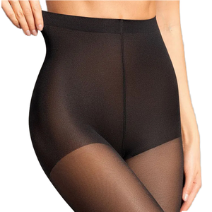 Pantimedias de cintura alta con control de abdomen para mujer, sexys, transparentes, con puntera reforzada, de alta elasticidad y efecto adelgazante - Product Image 1