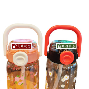 Sports Bottle 900ml One Click Pop Up Straw Plastic Water Bottle For Outdoor Sports And Daily Use - Product Image 5
