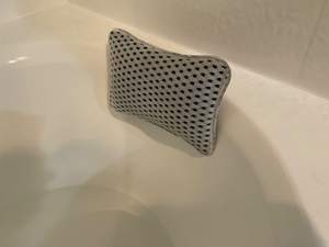 Oreiller de bain antidérapant pour spa, soutien de la <span class=keywords><strong>tête</strong></span> et du cou, mousse souple, tissu en maille perméable 4D, 8 ventouses - Product Image 3