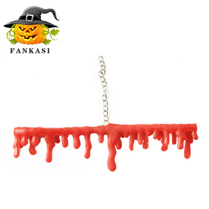 Ensemble collier et cornes de démon en plastique TPR rouge, accessoires de costume d'Halloween, accessoire de cosplay unisexe pour fête - Product Image 3