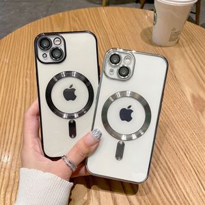 <span class=keywords><strong>Coque</strong></span> souple en TPU électrolytique pour <span class=keywords><strong>iPhone</strong></span> 16 15 14 <span class=keywords><strong>13</strong></span> 12 11 Pro Max-Protecteur de téléphone portable à transparence magnétique - Product Image 2