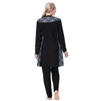 Burkini musulman personnalisé 3XL-8XL pour femmes maillots de bain grande taille à manches longues avec logo avant Hijab sous-vêtements de mode avec bas de pantalon
