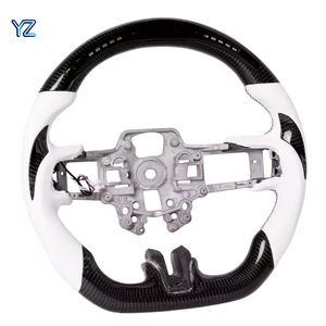 Volant de course personnalisé haut de gamme YZ en fibre de carbone véritable avec voyant de changement de vitesse LED pour Ford Mustang GT 2018-2021, modification automobile - Product Image 2