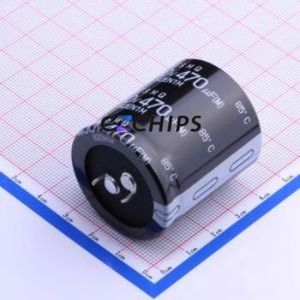 ตัวเก็บประจุแบบอิเล็กโทรไลต์อะลูมิเนียมแบบ Snap-in รุ่น ESMQ451VSN471MA40S ชนิด Through hole (THT) ขนาด D35xL40 มม. 470uF 20% 450V 10 มม. - Product Image 1