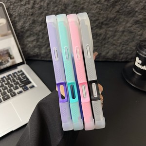 Funda Magnética para Teléfono Móvil con Diseño de Color Neón para iPhone 17 16 15 Pro Max, Textura Degradada Láser, Cubierta Trasera con Amortiguación de Aire - Product Image 5