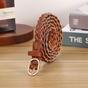 Woven <b>Elastic</b> Denim <b>Belt</b> D Ring Buckle Polyester Women's Fashion <b>Belt</b> For Leisure Summer 2026 - Product Image 3